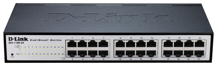 Коммутатор D-Link EasySmart L2 Switch 24x100Base-TX, CLI (only with F/W 3.00.R01x)