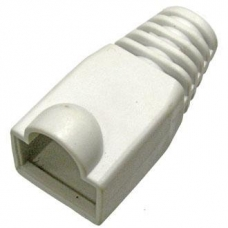  Защитные колпачки для кабеля 6,0мм cat.5, на соединение коннектора с кабелем, белый, 100 шт. в пчк
