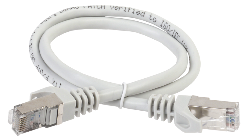  ITK Коммутационный шнур (патч-корд), кат.5Е FTP, LSZH, 3м, серый