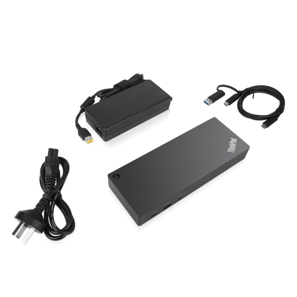 Док-станция ThinkPad Hybrid USB-C with USB-A Dock (2x DP 1.2, 2x HDMI, 3x USB 3.1, 2x USB 2.0, 1x USB-C, 1x RJ-45, 1x Combo Audio Jack 3.5mm)