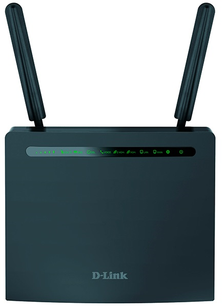 Маршрутизатор D-Link AC1200 Wi-Fi LTE Router, 1000Base-T WAN, 4x1000Base-T LAN, 2x3dBi detachable LTE antennas, 4x4dBi internal Wi-Fi antennas, SIM slot, 2xFXS+DSL+USB ports, VDSL2 support