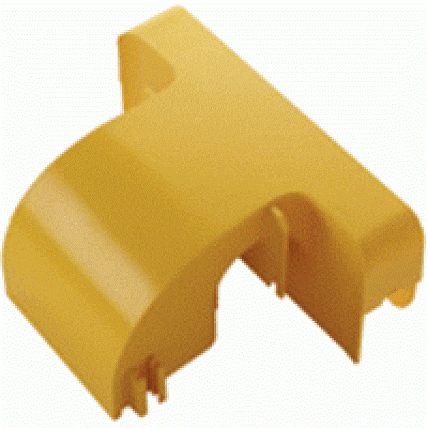  Спуск кабельный под лоток 120 мм с крышкой, желтый