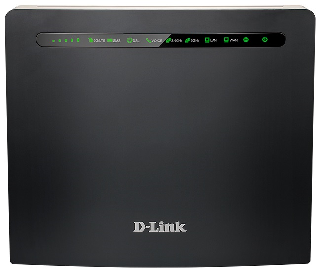 Маршрутизатор D-Link AC1200 Wi-Fi LTE Router, 1000Base-T WAN, 4x1000Base-T LAN, 2x3dBi detachable LTE antennas, 4x4dBi internal Wi-Fi antennas, SIM slot, 2xFXS+DSL+USB ports, VDSL2 support