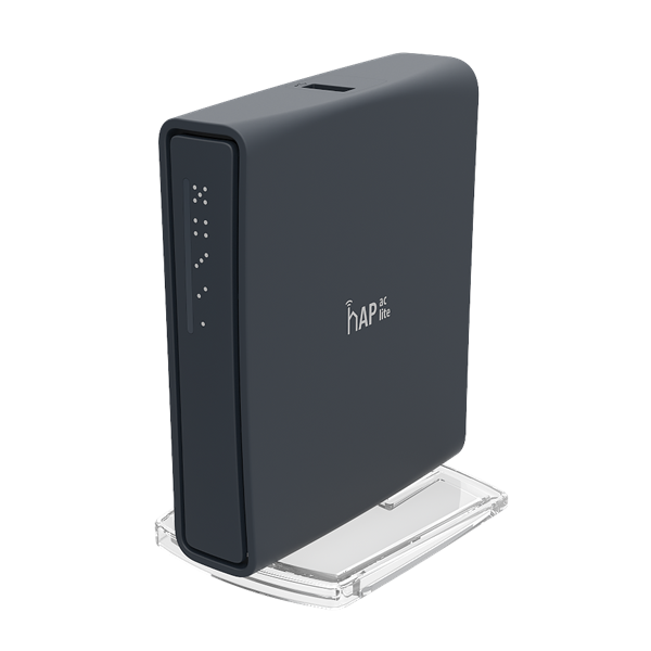 Точка доступа wi-fi MikroTik hAP ac lite with 650MHz CPU, 64MB RAM, 5xLAN, built-in 2.4Ghz 802.11b/g/n two chain wireless with integrated antennas, built-in 5Ghz 802.11ac single  chain wireless with integrated antenna, U