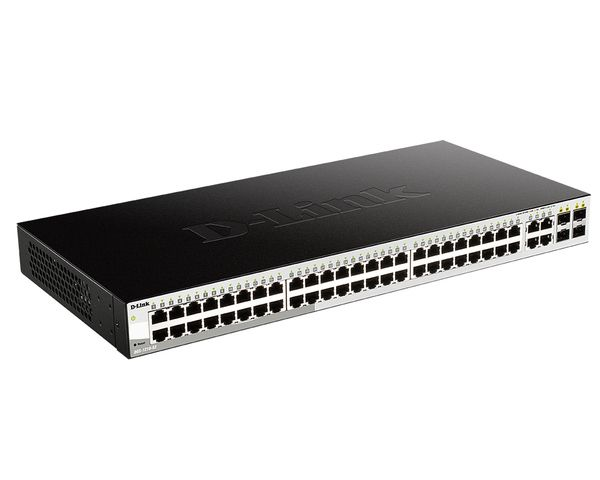 Коммутатор D-Link Managed L2 Switch 48x1000Base-T, 4xCombo 1000Base-T/SFP, Surge 6KV, CLI