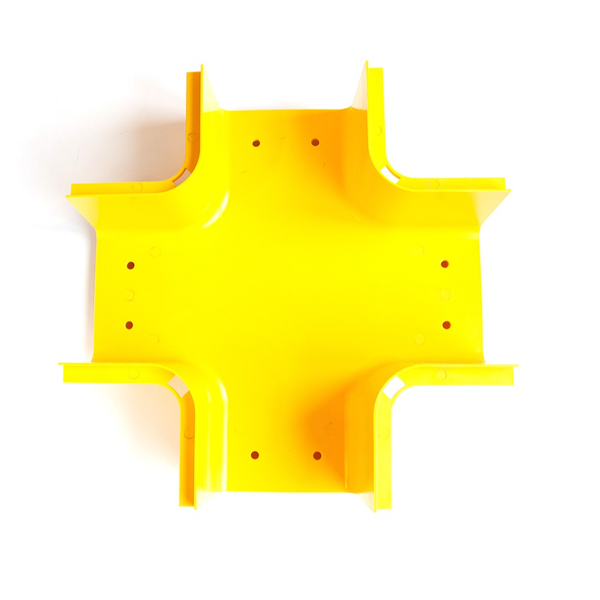  Х-соединитель оптического лотка 240 мм, желтый