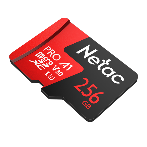 Носитель информации Netac P500 Extreme PRO 256GB MicroSDXC V30/A1/C10 up to 100MB/s, retail pack card only