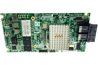 Контроллер Supermicro AOM-S3108M-H8 8-port/12Gb/s/16 SATA/SAS drives/ RAID (0/1/5/6/10/50/60)/2GB DDR3 on-card cache/SFF-8643 MiniSAS HD