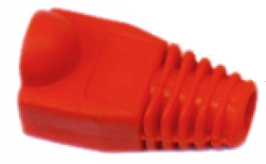 Защитные колпачки для кабеля 6,0мм cat.5, на соединение коннектора с кабелем, оранж., 100 шт. в пачке