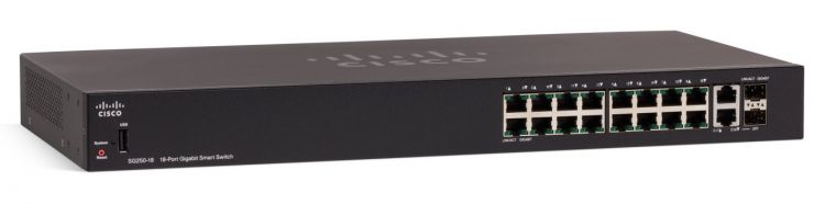 Коммутатор Cisco SG250-18 18-Port Gigabit Smart Switch