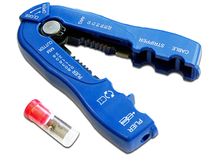 Инструмент Инструмент для снятия изоляции 0.8 – 2.6 мм (10 – 20 AWG), синий