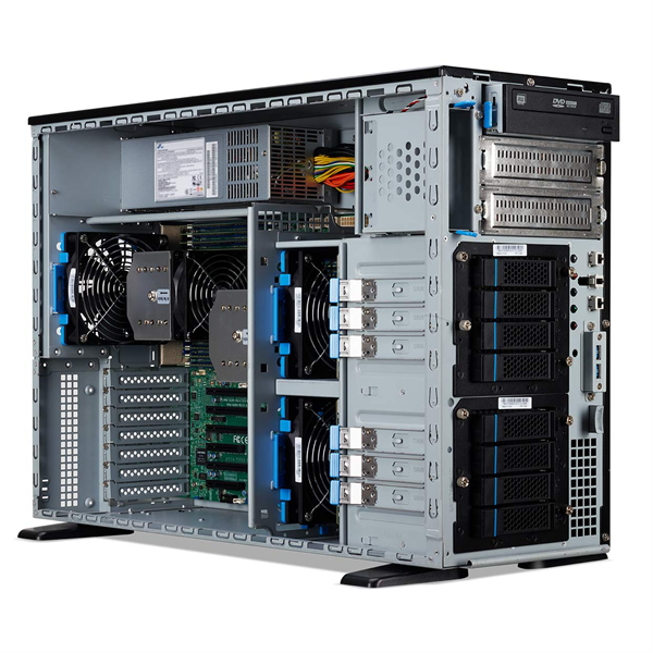 Серверная платформа Acer Altos BrainSphere Server Tower T350 F4  noCPU(2)2nd GenScalable/TDP up to 205W/noDIMM(16)/HDD(8)LFF/2x1Gbe/7xFH/2x1200W/3YNBD