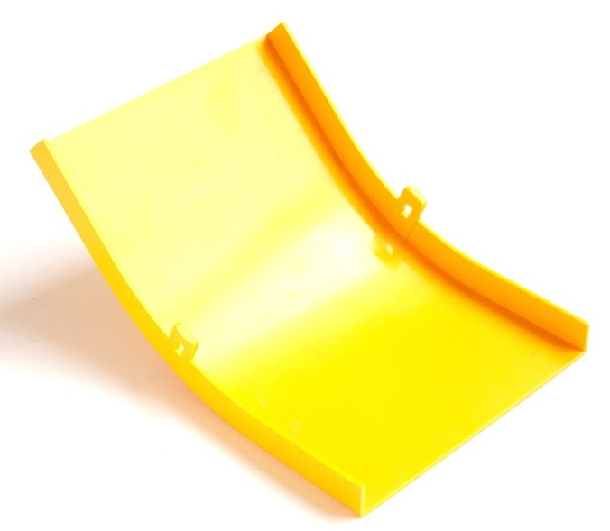 Крышка внешнего изгиба 45° оптического лотка 120 мм, желтая
