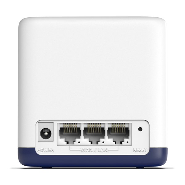  MERCUSYS AC1900 Домашняя Mesh Wi-Fi система, до 600 Мбит/с на 2,4 ГГц + до 1300 Мбит/с на 5 ГГц, 3 встроенные антенны, по 3 гигабитных порта на каждом устройстве (автоопределение WAN/LAN), 2 шт.