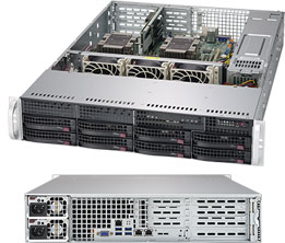 Серверная платформа Supermicro SuperServer 2U 6029P-WTR noCPU(2)2nd Gen Xeon Scalable/TDP 70-205W/ no DIMM(12)/ SATARAID HDD(8)LFF/ 2xGbE/ 4xFH, 2xLP, M2/ 2x1000W