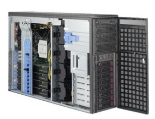 Серверная платформа Supermicro SuperWorkstation GPU 4U 7049GP-TRT noCPU(2)2nd Gen Xeon Scalable/TDP 70-205W/ no DIMM(16)/ SATARAID HDD(8)LFF/ 2x10GbE/ 7xFH, M2/ 2x2200W
