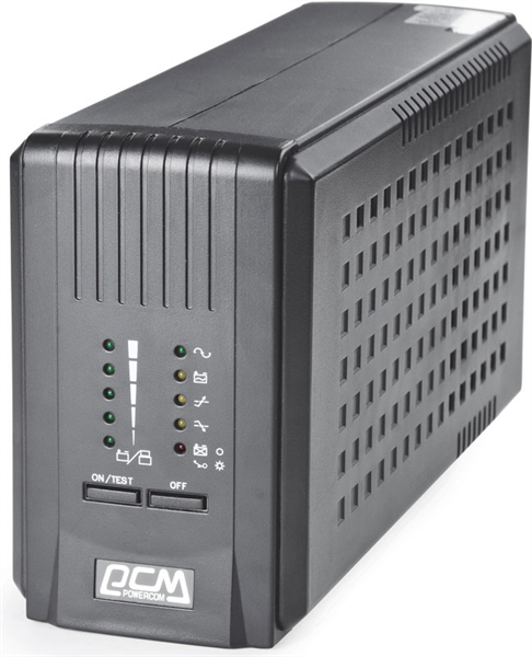 Источник бесперебойного питания Powercom Smart King Pro+ SPT-700, Line-Interactive, 700VA/560W, Tower, 5*IEC320-C13 (2 surge & 3 batt), black (1154033)