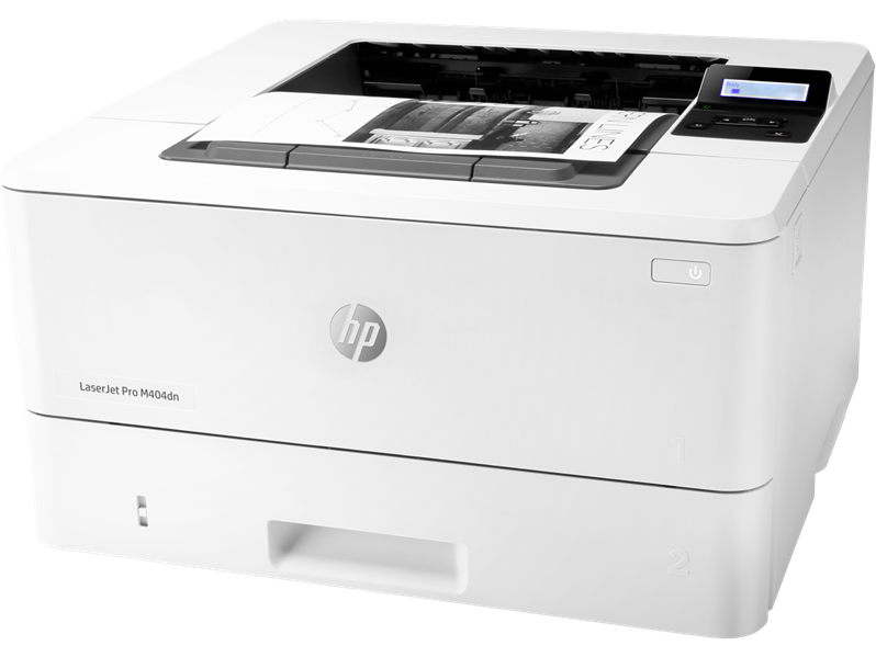 Принтер HP LaserJet Pro M404dn  (A4, 1200dpi,38 ppm, 256 Mb, 2tray 100+250,Duplex, USB2.0/GigEth, PS3 , ePrint, AirPrint, 1y warr, cartridge 3000  pages in box)