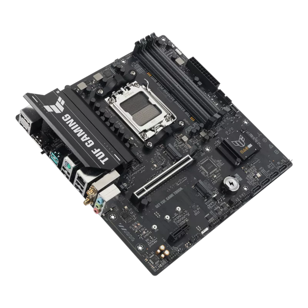 Материнская плата ASUS TUF GAMING A620AM-PLUS WIFI, AM5, A620A, 4*DDR5, 4*SATA, 2*M.2, 2*USB 3.2, 4*USB 2.0, 1*PCIx16, 1*PCIx1, 2*DP+HDMI, mATX; 90MB1MZ0-M0EAY0
