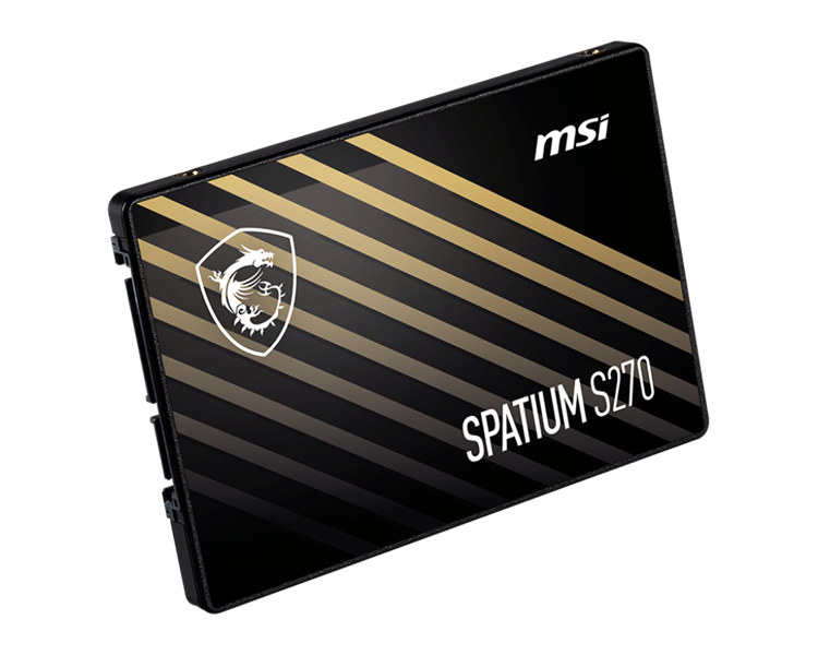 Твердотельный накопитель MSI SSD SPATIUM S270 240GB SATA III 2.5" R500/W400MB/s 3D NAND TLC MTBF 2M 50000/80000 IOPS 110TBW