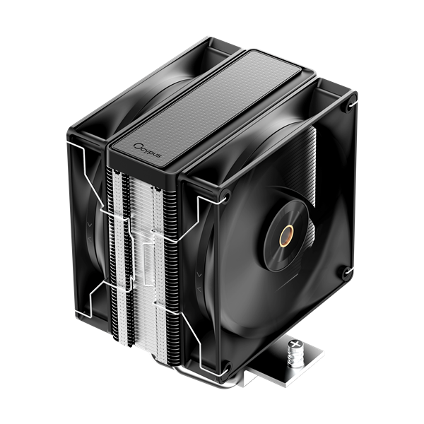 Кулер для процессора Ocypus Delta A40 Elite BK Dual Fan, 2x120mm FAN, Top Panel, 4 HEAT PIPES, 4-PIN PWM, 500-2000 RPM, 29DBA, HYDRO BEARING, LGA115X/1200/1700/18XX, AM4/AM5