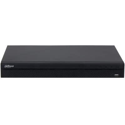 Видеорегистратор DAHUA 16-канальный IP-видеорегистратор 4K и H.265+ Входящий поток до 160Мбит/с; сжатие: H.265+, H.265, H.264+, H.264; разрешение записи до 12Мп; накопители: 2 SATA III до 20Тбайт; воспроизведение: 8кн