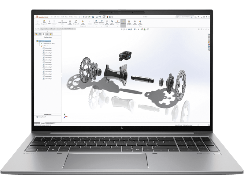 Ноутбук HP Zbook Firefly 16 G11 Intel U7-155H,16" WUXGA(1920x1200)IPS AG 300nits, Intel Arc Graphics, 32Gb DDR5(1), 1Tb SSD,56Wh LL,FPR,HD Webcam,1.79kg,2y,Gray,Win11Pro (незначительное повреждение коробки)