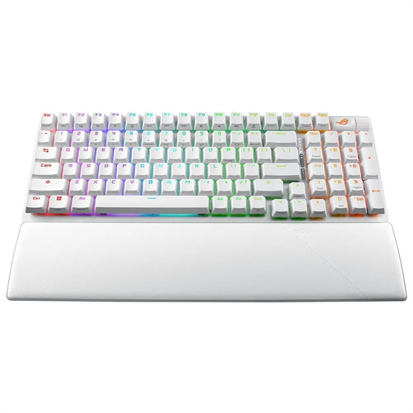 Клавиатра ASUS ROG STRIX SCOPE II 96 WIRELESS, 2.4 GHz RF, Bluetooth, 96%, PBT, White