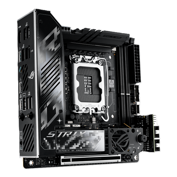 Материнская плата ASUS ROG STRIX Z890-I GAMING WIFI, LGA1851, Z890, 2*DDR5, 2*SATA, 2*M.2, 4*USB 3.2, 2*USB 2.0, Type-C, 1*PCIx16, HDMI, mITX; 90MB1IC0-M0EAY1