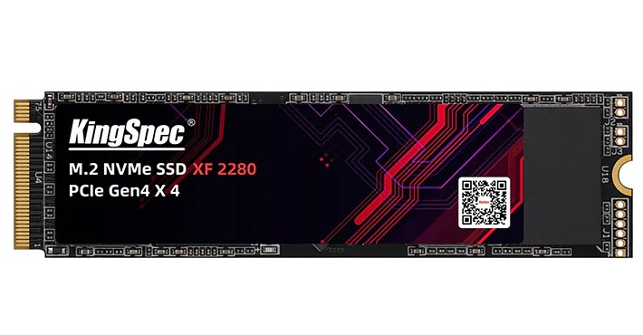 твёрдотельный накопитель KingSpec SSD 2TB M.2 2280 PCIe 4.0 x4 NVMe R5100/W4400MB/s 3D TLC MTBF 1M 2400TBW