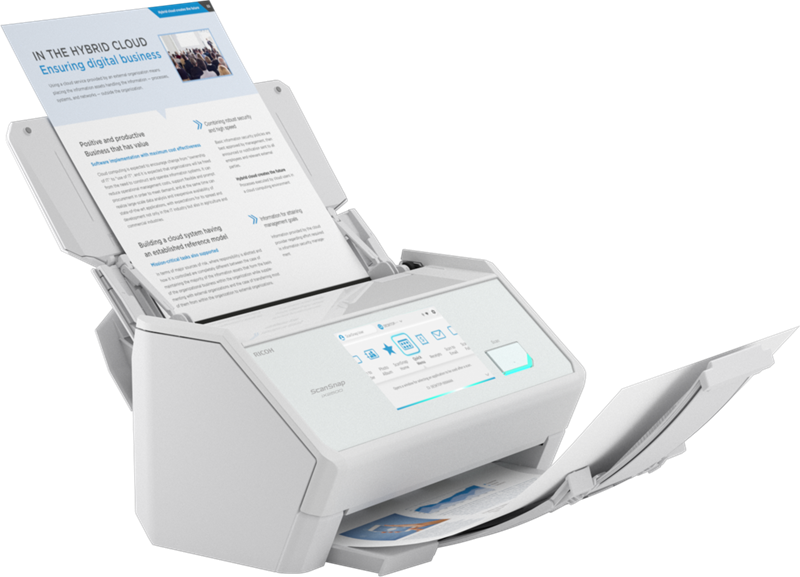 Сканер Ricoh scanner iX2500 (45 стр/мин, 90 изобр/мин, А4, двустороннее устройство АПД, сенсорный экран, Wi-Fi, USB 3.2, светодиодная подсветка, белый) аналог PA03770-B401, iX1600