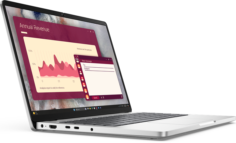 Ноутбук DELL 14 Pro Ultra 5 235U vPro 14,0" FHD+ (1920 x 1200) IPS,AG,300 nit, 16GB DDR5 (1x16GB) 512GB SSD Intel graphics,3cell,Backlit,FPR,2y,11 Home,Chinese/single language1,37kg,KB Eng/Rus