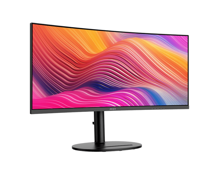 MSI Modern MD342CQP 34" 21:9 UWQHD(3440x1440) VA Curve 1500R,1ms(MPRT),3000:1,100M:1,300nit,178/178,2*HDMI,1*DP,2xUSB Type-A,USB Type-B,USB Type-C,Speaker,Tilt,Swivel,Height,120Hz,Black,1y war-ty