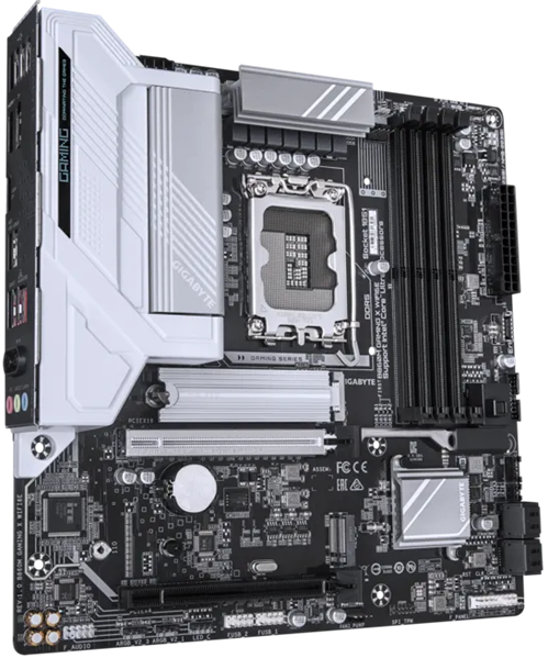 Материнская плата GIGABYTE B860M GAMING X WIFI6E, LGA1851, B860, 4*DDR5, 4*SATA, 2*M.2, 4*USB 3.2, 2*USB 2.0, 2*PCIx16, DP+HDMI, mATX