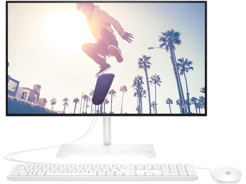 HP 24-ck0112ci NT 23.8" FHD(1920x1080) Core i7-1255U, 16GB DDR4 3200 (2x8GB), SSD 512Gb, Intel Internal Graphics, noDVD, kbd&mouse wired, HD Webcam, White, FreeDos, 1Y Wty
