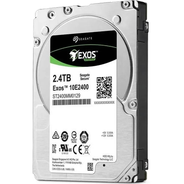 Seagate Exos 10E2400 HDD 2,5" SAS 2,4Tb, SAS 12Гбит/с, 10000 rpm, 256Mb buffer, 512e/4K, Cache eMLC 16Gb, 15mm, ST2400MM0129, 1 year