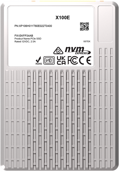 твердотельный накопитель PHISON SSD X100E 12800GB NVMe U.3 (15mm) PCIe NVMe Gen4 1x4 R7400/W6900MB/s 3D TLC 1750K/500K IOPS 3DWPD single port SSD Enterprise Solid State Drive, 1 year, OEM