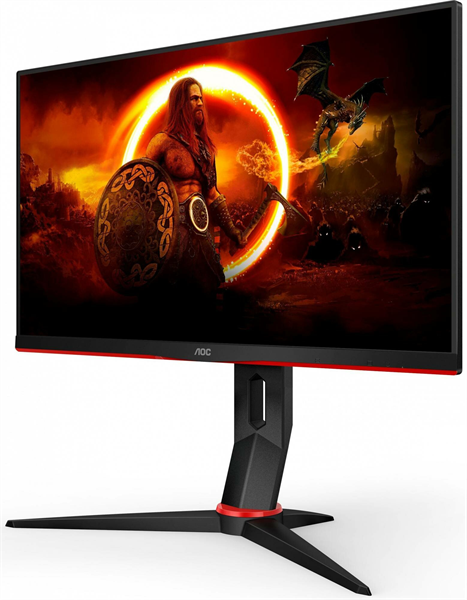 23,8' AOC Q24G2A/BK 2560x1440, WLED, 16:9, IPS, 350 cd, 1000:1, 80M:1, 4ms, 178/178, HDMI 2.0, DP, 165 Hz, Tilt, HAS, VESA, Внутр, Black, 3y