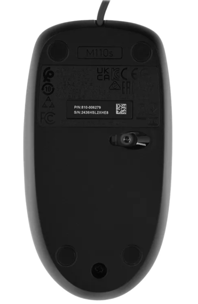 Мышь Logitech Mouse M110, USB, 1000dpi, MID Grey, CN, [910-005502/910-005490]
