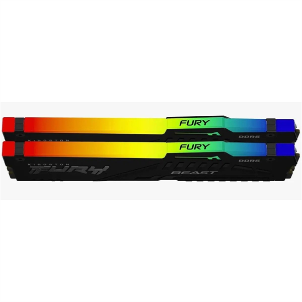 Оперативная память Kingston 32GB 5600MT/s DDR5 CL40 DIMM kit (2x16GB) FURY Beast RGB XMP