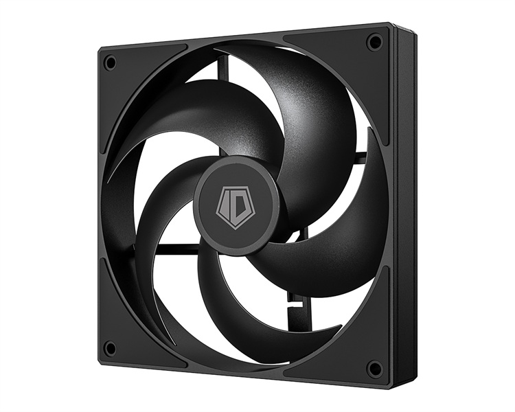 Вентилятор для корпуса ID-COOLING AS-140-K 140x140x25мм (60шт./кор, PWM, резиновые углы, черный, 300-1800об/мин, супертихий) BOX