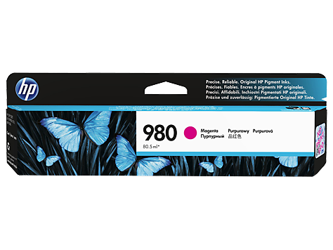 Картридж Cartridge HP 980 для OJ Ent X555/X585, пурпурный (6600стр.) (установить до Ноябрь 2022) (незначительное повреждение коробки)