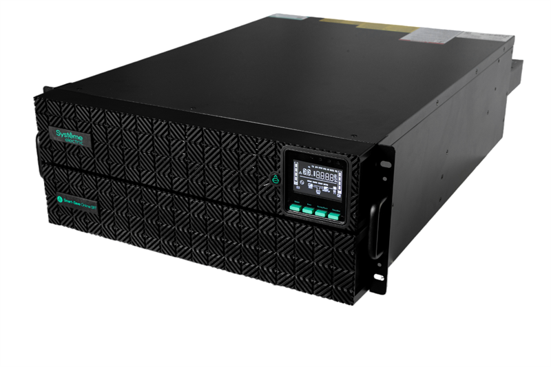 Источник бесперебойного питания Systeme Electric Smart-Save Online SRT, 5000VA/5000W, On-Line, Extended-run, Rack 4U (Tower convertible), LCD, 5xC13, 3xC19, USB, RS-232, SNMP Intelligent Slot