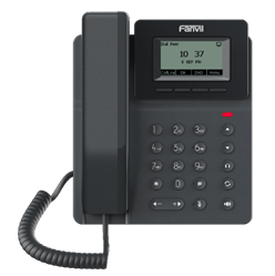 SIP-Телефон Fanvil V50P (Замена X301/X301P), 2 SIP-акк., 2,3", 132x64 Ч/Б экран, POE, БП в комп., 2x100 Mbps