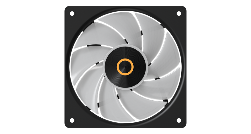 Вентилятор для корпуса Ocypus Gamma F12 Elite BK ARGB, 120x120x25mm, 4-PIN PWM, 600-1800 RPM, 26 DBA MAX, HYDRO BEARING