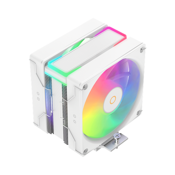 Кулер для процессора Ocypus Delta A40 SE WH Dual Fan ARGB, 2x120mm ARGB FAN, Top ARGB Panel, 4 HEAT PIPES, 4-PIN PWM, 800-1800 RPM, 31DBA, HYDRO BEARING, LGA115X/1200/1700/18XX, AM4/AM5
