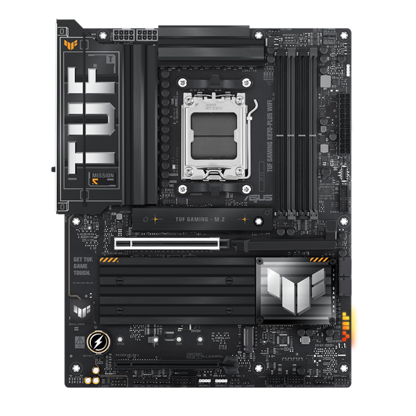 Материнская плата ASUS TUF GAMING X870-PLUS WIFI, AM5, X870, 4*DDR5, 2*SATA, 4*M.2, 1*USB 2.0, 7*USB 3.2, 2*USB4, 2*Type-C, 3*PCIx16, HDMI, ATX; 90MB1IU0-M0EAY0
