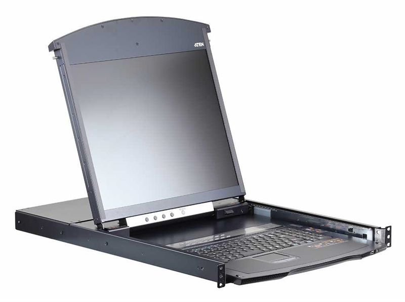 КВМ переключатель ATEN 1L/1R 16p C5 D.Rail LCD KVM over IP SW