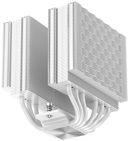 Кулер для процессора PCCooler RZ620 WH, 2x120mm FAN, 6 HEAT PIPES, 4-PIN PWM, 500-2200 RPM, 32 DBA, FDB BEARING, LGA 1851/1700/1200/115X, AMD AM5/AM4