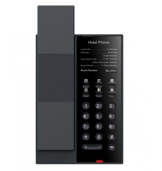 Отельный SIP-Телефон Fanvil H602W, 2 SIP-акк., БП в комп., 1x100 Mbps, Wi-Fi 6, 6 прог. клав., монтаж на стену